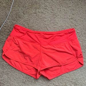 Hot pink lululemon 2.5" shorts